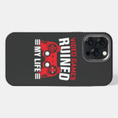 Videogames hebben mijn leven geruïneerd, gamers le iPhone hoesje (Achterkant horizontaal)
