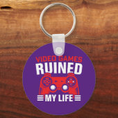 Videogames hebben mijn leven geruïneerd, gamers le sleutelhanger (Voorkant)