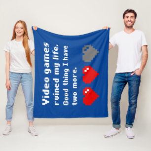Videogames hebben mijn leven verpest fleece deken