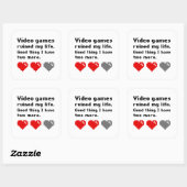 Videogames hebben mijn leven verpest vierkante sticker (Vel)