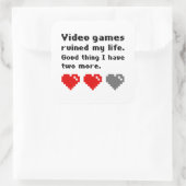 Videogames hebben mijn leven verpest vierkante sticker (Tas)