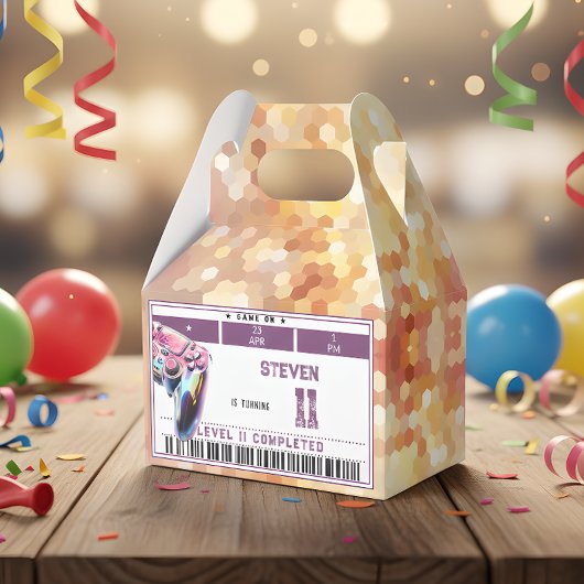 Videogames kinderverjaardag bedankdoosjes