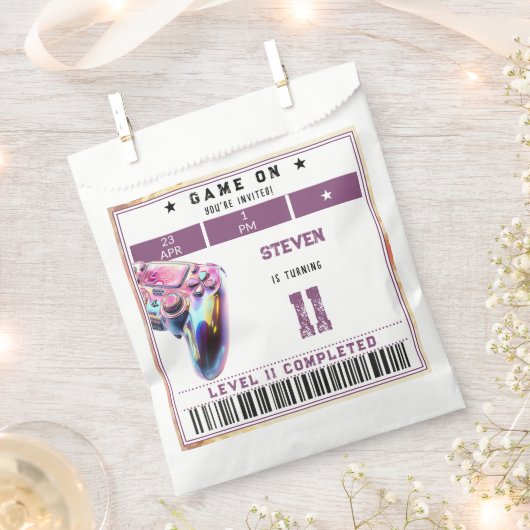 Videogames kinderverjaardag bedankzakje (Geknipt)