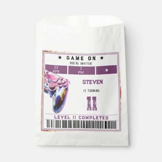 Videogames kinderverjaardag bedankzakje (Voorkant)