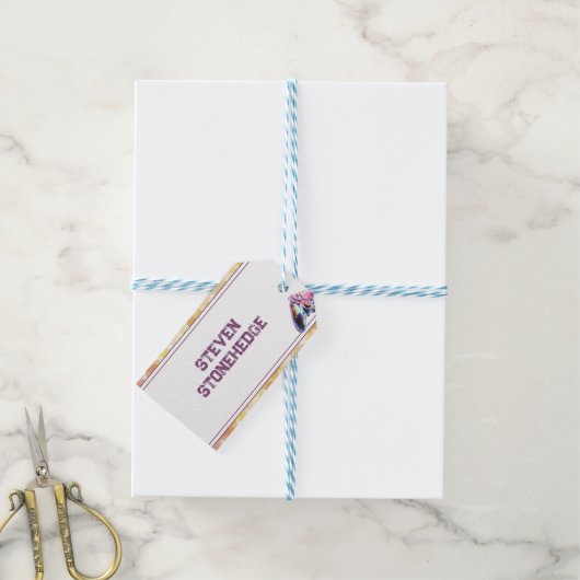 Videogames kinderverjaardag cadeaulabel (Met Touw)