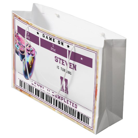 Videogames kinderverjaardag groot cadeauzakje (Voorkant Gekanteld)