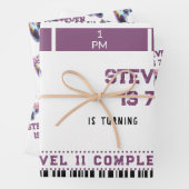 Videogames kinderverjaardag inpakpapier vel (In situ)