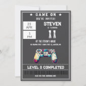 Videogames kinderverjaardag kaart (Voorkant)