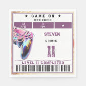 Videogames kinderverjaardag servet (Voorkant)