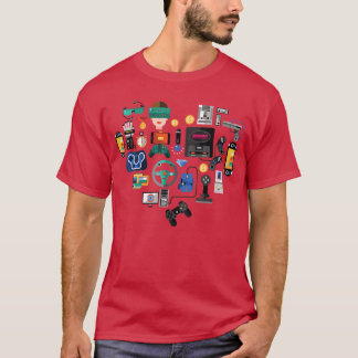 videogames liefde hart gamer gamen games liefhebbe t-shirt