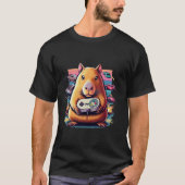 Videogames Liefhebber Capybara Grappige Videogames T-shirt (Voorkant)
