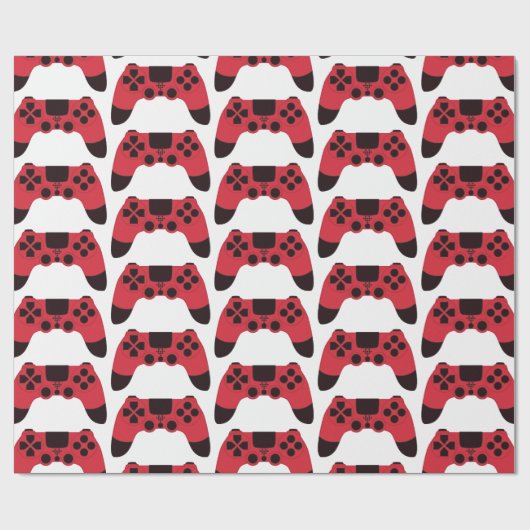 Videogames nerd gamer gaming controller cadeaupapier (Vlak)
