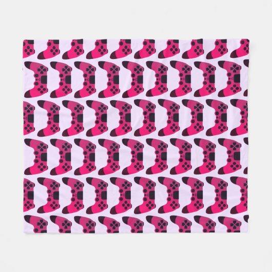 Videogames nerd gamer gaming controller fleece deken (Voorkant (Horizontaal))