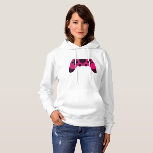 Videogames nerd gamer gaming controller hoodie (Voorkant volledig)