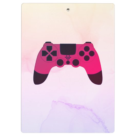 Videogames nerd gamer gaming controller klembord (Achterkant)