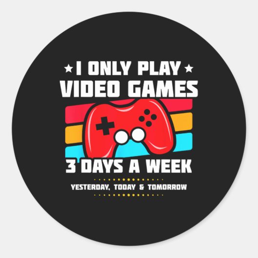Videogames - PC Console Gaming - Grappig videogame Ronde Sticker (Voorkant)