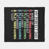 videogames perfecte dag woordkunst fleece deken (Voorkant (Horizontaal))