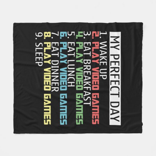 videogames perfecte dagkunst fleece deken (Voorkant (Horizontaal))