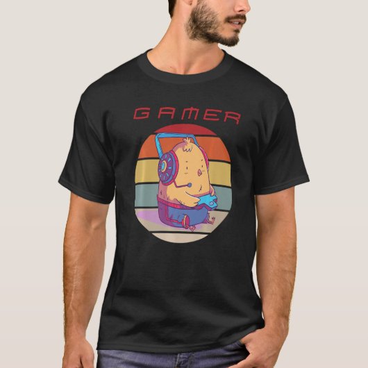 Videogames Retro Gamer Console Games Games Chick T-shirt (Voorkant)