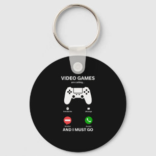 Videogames roepen en ik moet gaan Funny Gamer Sleutelhanger