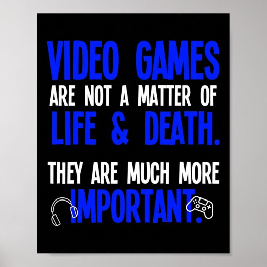 Videogames Spelen Grappige Pc Console Gamer Geek Poster (Voorkant)