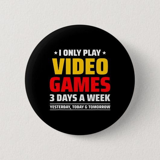 Videogames spelen - Pc Console-gaming - Grappige V Ronde Button 5,7 Cm (Voorkant)