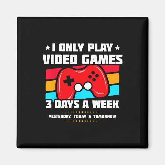 Videogames spelen - Pc-consolegaming - Grappige Vi Magneet (Voorkant)