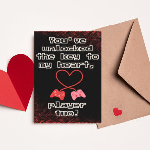 Videogames Spelers Liefde Valentijnsdag Feestdagen Kaart