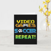 Videogames, Voetbal, Grappig Quote Gezegde Graphic Kaart (Gele Bloem)