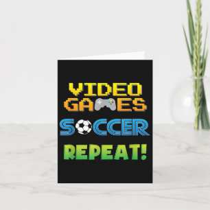 Videogames, Voetbal, Grappig Quote Gezegde Graphic Kaart