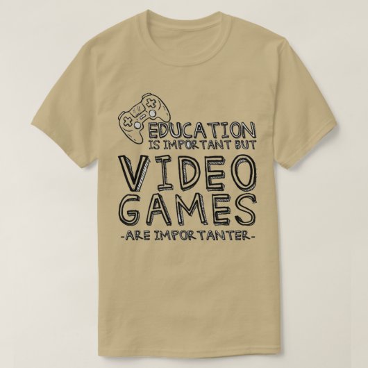 Videogames zijn belangrijk t-shirt (Design voorkant)