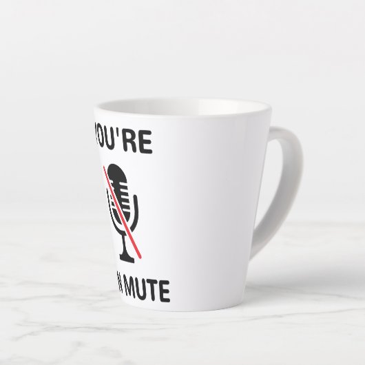 Videogesprek, je bent op Dempen Latte Mok (Rechterhoek)