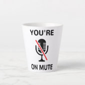 Videogesprek, je bent op Dempen Latte Mok (Voorkant)