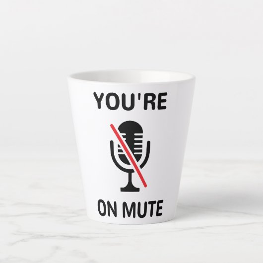 Videogesprek, je bent op Dempen Latte Mok (Voorkant)