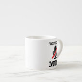 Videogesprek, thuis werken, je bent op stomme espresso kop (Voorkant rechts)