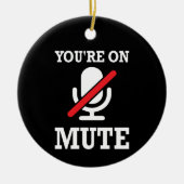 Videogesprek, thuis werken, je bent op stomme keramisch ornament (Voorkant)