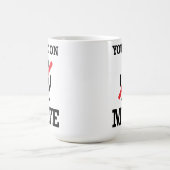 Videogesprek, thuis werken, je bent op stomme koffiemok (Center)