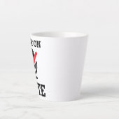 Videogesprek, thuis werken, je bent op stomme latte mok (Voorkant)