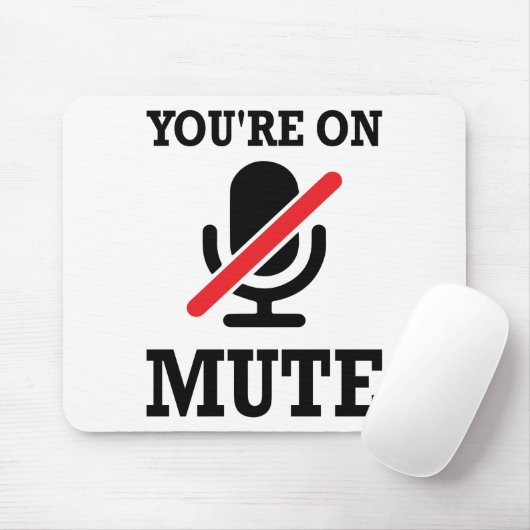 Videogesprek, thuis werken, je bent op stomme muismat (Met muis)