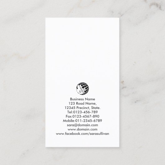 Videograaf Beeldende Kunst Monogram Visitekaartje (Achterkant)