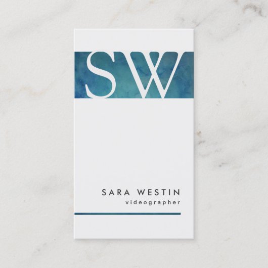 Videograaf Beeldende Kunst Monogram Visitekaartje (Voorkant)