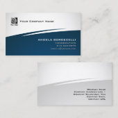 Videograaf Beeldende KunstMedia Abstract Blauw Zig Visitekaartje (Voorkant / Achterkant)