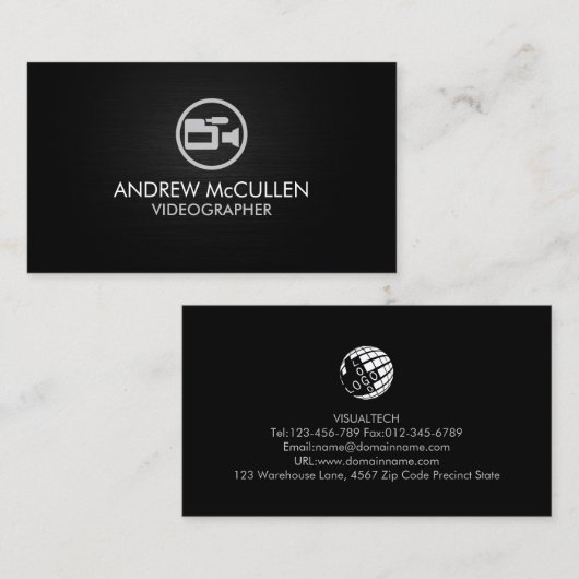 Videograaf Beeldende Media Kunst Visitekaartje (Voorkant / Achterkant)