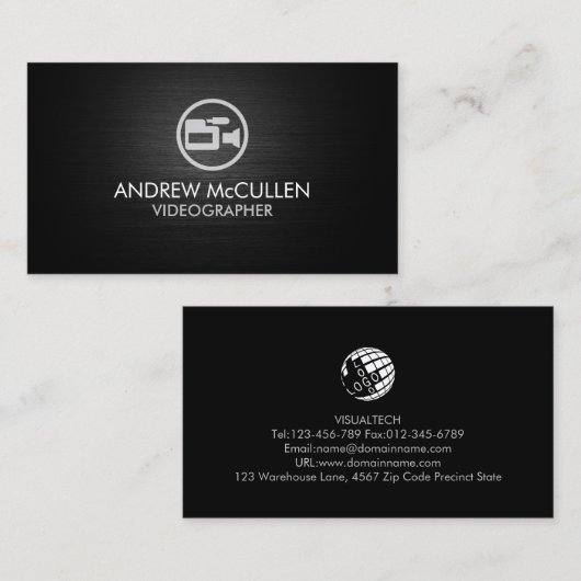 Videograaf Beeldende Media Kunst Visitekaartje (Voorkant / Achterkant)