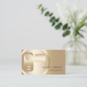 Videograaf Elegant Goud Video Strip Pictogram Visitekaartje (Staand voorkant)