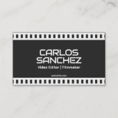 🎞️ Videograaf Filmmaker Custom QR Contactkaartje (Voorkant)