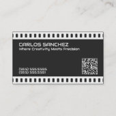 🎞️ Videograaf Filmmaker Custom QR Contactkaartje (Achterkant)