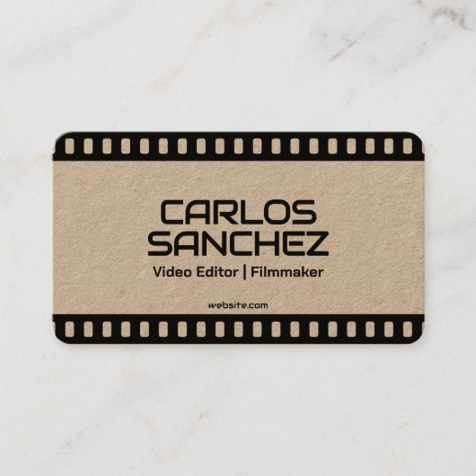 📽️ Videograaf Filmmaker Custom QR Visitekaartje (Voorkant)
