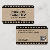 📽️ Videograaf Filmmaker Custom QR Visitekaartje (Voorkant / Achterkant)