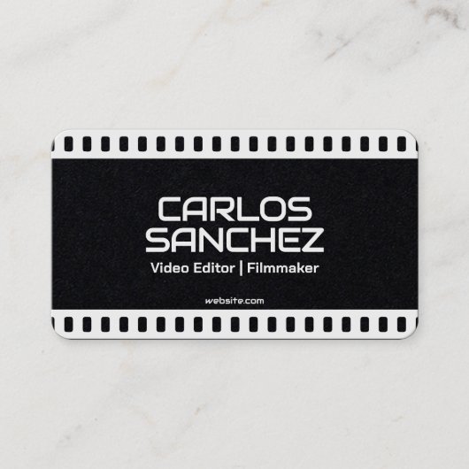 🎞️ Videograaf Filmmaker Custom QR Visitekaartje (Voorkant)
